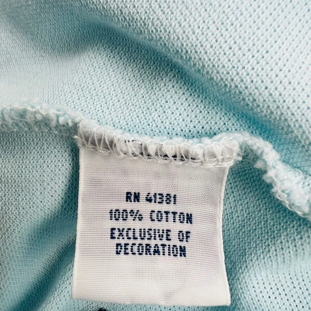 Ralph Lauren Lt Blue w/ Embroidered Marlin All‎ Over Knit Oxford Polo Shirt XL